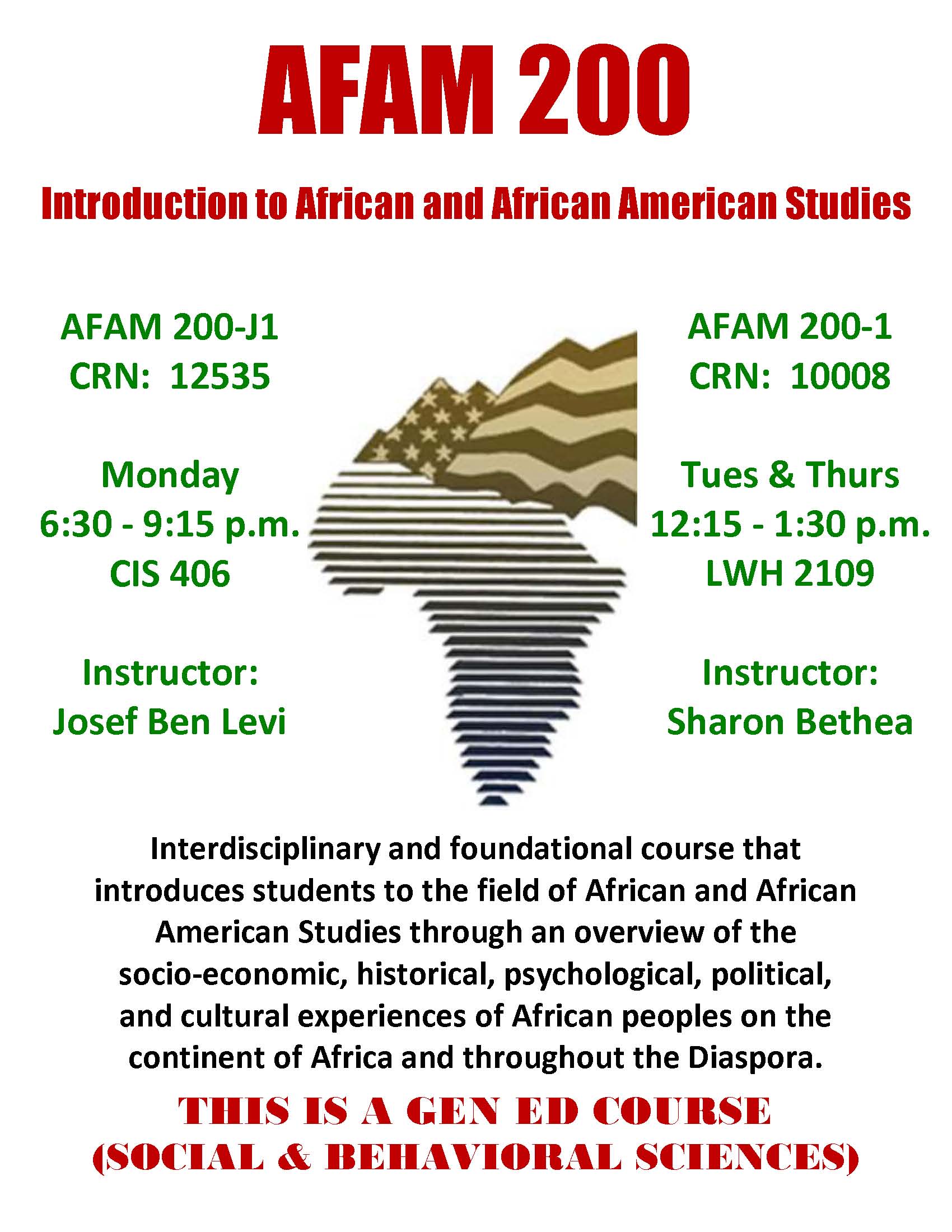 AFAM 200 INTRO TO AFRICAN & AFRICAN-AMERICAN STUDIES